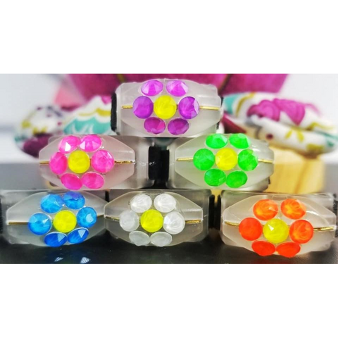 Electric Flower Crystallized Glow-In-the-Dark Ring