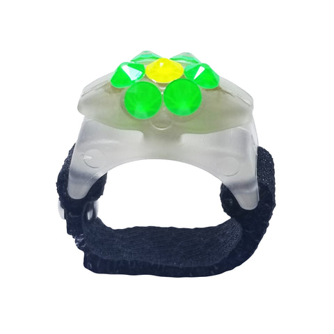 Electric Flower Crystallized Glow-In-the-Dark Ring