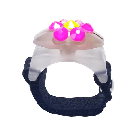 Electric Flower Crystallized Glow-In-the-Dark Ring