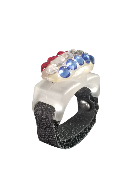 Red, White, & Blue Crystallized Thread Cutterz Ring
